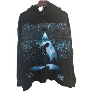Michael Jackson Live Free Barriers Worldwide Graphic Print Hoodie Size Medium